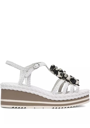 Toni Pons braided-detail wedge sandals - White