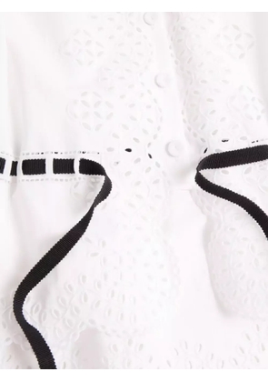 Valentino Garavani sangallo embroidered ribbon detailed shirt - White