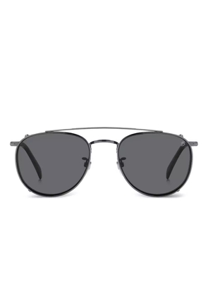 DAVID BECKHAM EYEWEAR clip-on pilot sunglasses - Silver