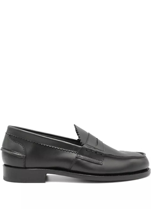 SAXONE OF SCOTLAND penny leather loafers - Black