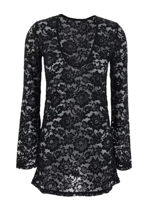 VENUJA floral-lace mini dress - Black