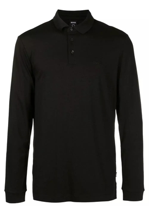 BOSS long-sleeved polo shirt - Black