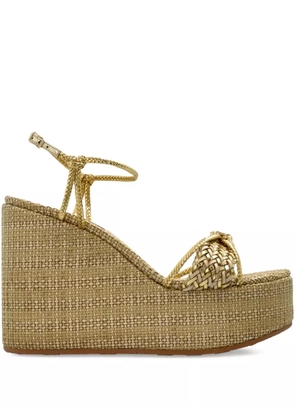 Casadei raffia platform espadrilles - Neutrals