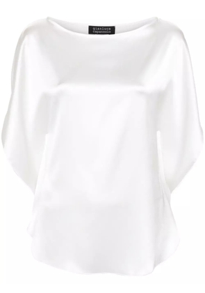 Gianluca Capannolo boat-neck satin blouse - White