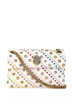 Kurt Geiger London mini Kensington crystal-embellished crossbody bag - White