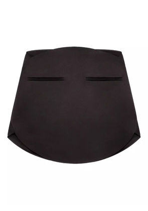 Courrèges satin mini skirt - Black