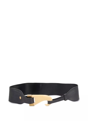 Mila Schon Vintage Horn leather belt - Blue