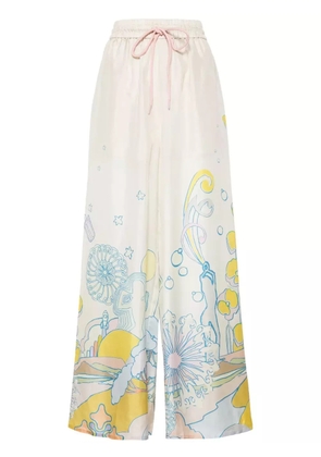 ZIMMERMANN Pop graphic-print palazzo pants - Neutrals