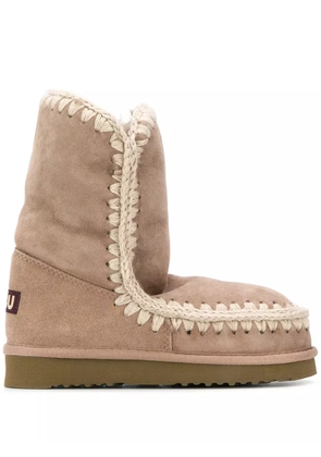 Mou shearling-lined suede eskimo boots - Neutrals