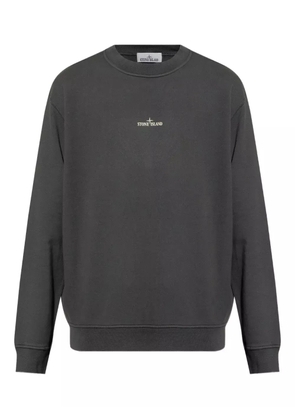 Stone Island logo-embroidered crew-neck sweatshirt - Grey