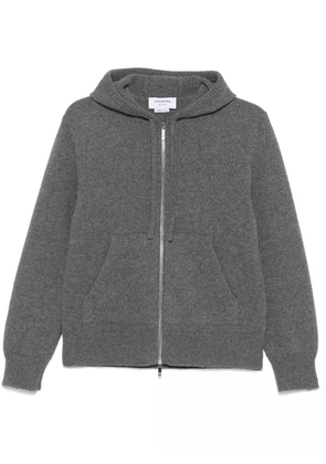 Thom Browne intarsia zip-up hoodie - Grey