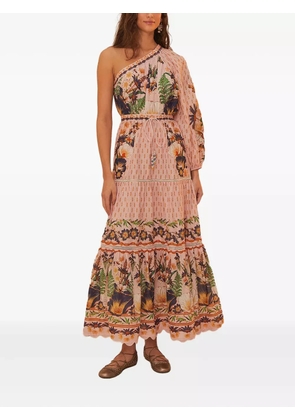 FARM Rio one-sleeve cotton dress - Pink