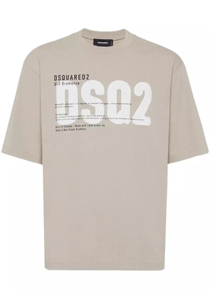 DSQUARED2 logo-print T-shirt - Neutrals