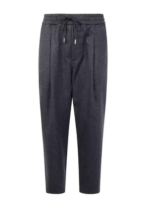 Drôle De Monsieur pleated drawstring trousers - Grey