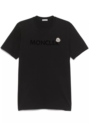 Moncler flocked-logo cotton T-shirt - Black
