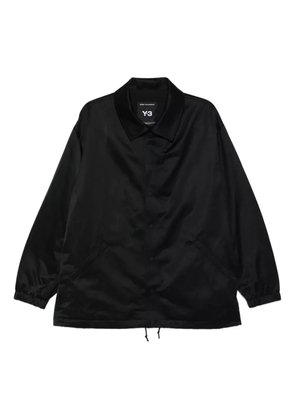 Y-3 logo-print shirt jacket - Black
