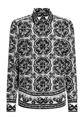 Dolce & Gabbana Majolica-print button-up shirt - White