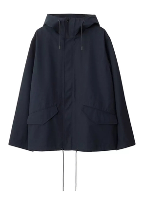 Burberry hooded oversized jacket - Blue