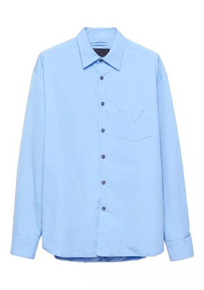 Prada Triangle-logo cotton shirt - Blue