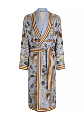 Dolce & Gabbana shell-patterned robe - Blue
