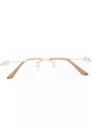 Cartier Eyewear round rimless optical glasses - Gold