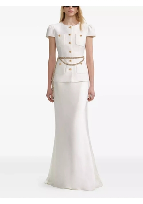 Self-Portrait taffeta dress - Neutrals