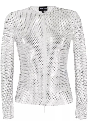 Giorgio Armani crew-neck mesh T-shirt - Grey