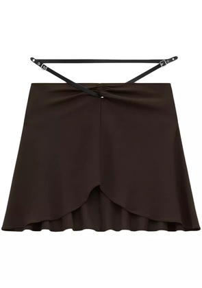 Courrèges Ellipse mini skirt - Brown