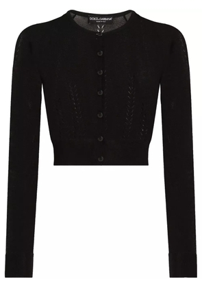 Dolce & Gabbana openwork-areas cardigan - Black