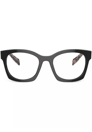 Prada Eyewear logo-lettering D-frame glasses - Black