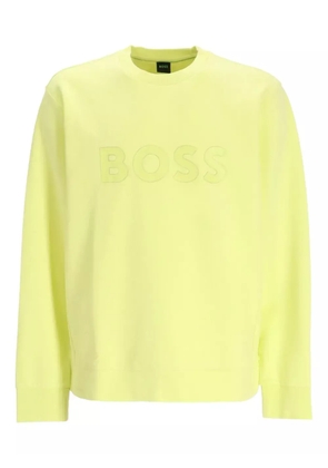 BOSS logo-embossed sweatshirt - Yellow
