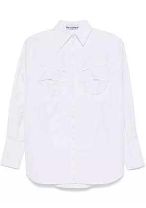 Sinead O'Dwyer bib-detail cotton shirt - White