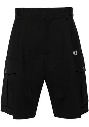 DSQUARED2 pleated virgin wool cargo shorts - Black
