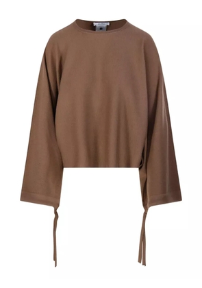 Max Mara tie-detail sweatshirt - Brown