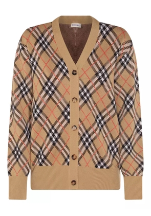 Burberry checked cardigan - Neutrals