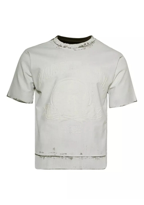 MM6 Maison Margiela logo-embroidered T-shirt - Neutrals