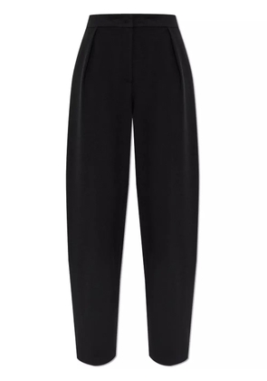 Emporio Armani dart-embellished jacquard trousers - Black