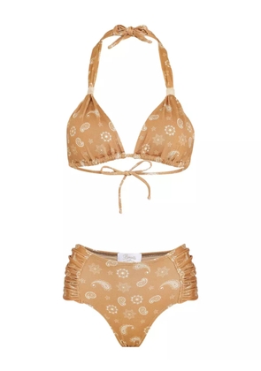 Brigitte paisley-print bikini - Yellow