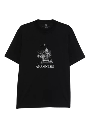 Brunello Cucinelli graphic-print cotton T-shirt - Black