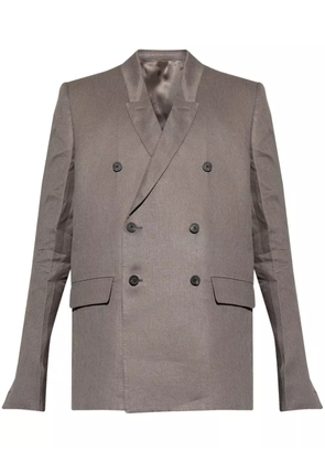 Rick Owens double-breasted linen blazer - Grey