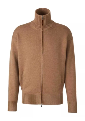 Gran Sasso zip-up cardigan - Brown