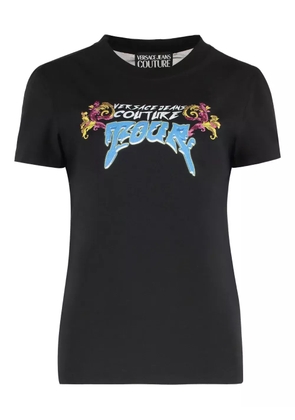 Versace Jeans Couture logo-print mesh-panel t-shirt - Black