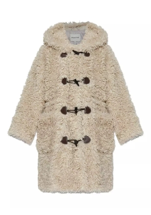 MUNTHE hooded faux-fur coat - Neutrals