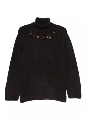 P.A.R.O.S.H. roll-neck sequin-embellished sweater - Brown