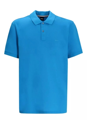BOSS piqué polo shirt - Blue
