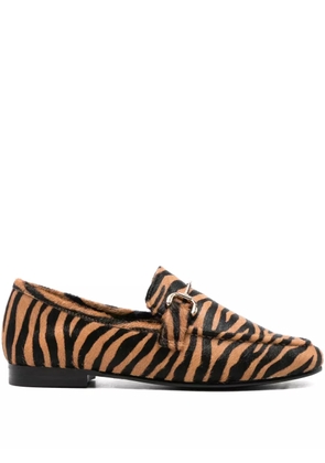 Bibi Lou zebra-print loafers - Neutrals
