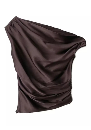 STAUD draped asymmetric top - Brown