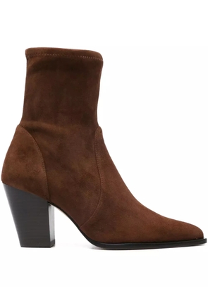 Stuart Weitzman Pointed-toe ankle boots - Brown
