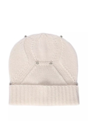 Kangra crystal-embellished wool beanie hat - Neutrals