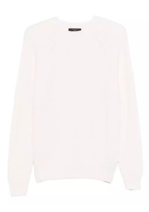 Zanone raglan-sleeve ribbed sweater - White